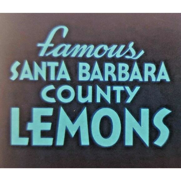 Vintage 1940's San Marcos Original Sunkist Lemon Crate Label Goleta CA. USA - Picture 4 of 4